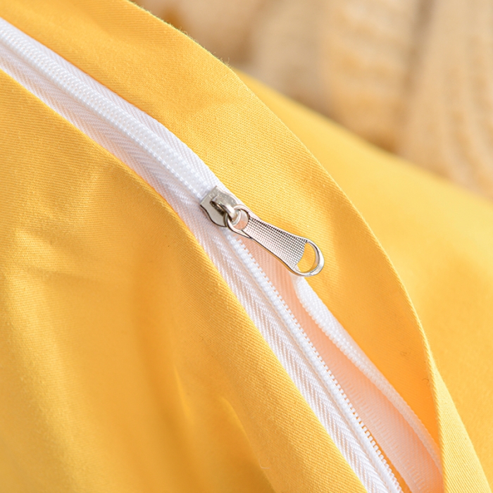 91家纺网 家纺一手货源 找家纺 极梦家纺（支持定制） 2025新款喷气40s全棉纯色单品被套 亮黄