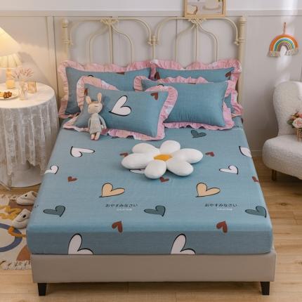 91家纺网 家纺一手货源 找家纺 （总）爱妮玖玖 2022新款12868全棉单层印花床笠