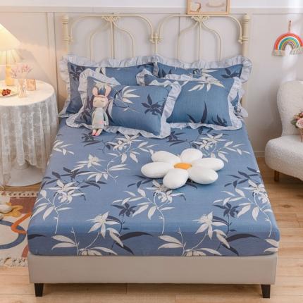 91家纺网 家纺一手货源 找家纺 （总）爱妮玖玖 2022新款12868全棉单层印花床笠