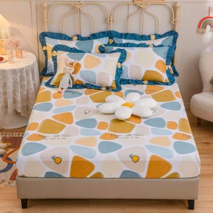 91家纺网 家纺一手货源 找家纺 （总）爱妮玖玖 2022新款12868全棉单层印花床笠