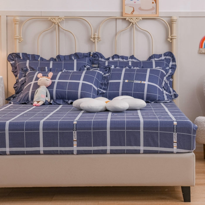 91家纺网 家纺一手货源 找家纺 （总）爱妮玖玖 2022新款12868全棉单层印花床笠