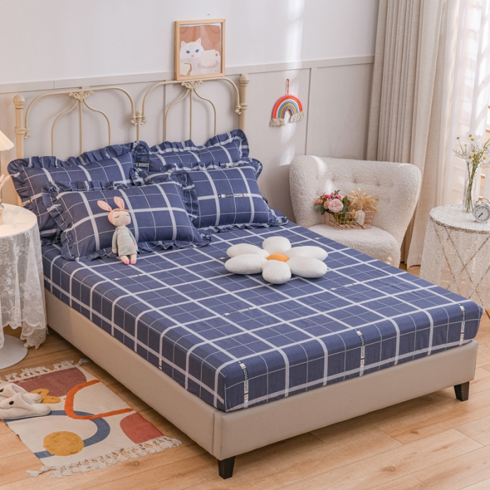 91家纺网 家纺一手货源 找家纺 （总）爱妮玖玖 2022新款12868全棉单层印花床笠