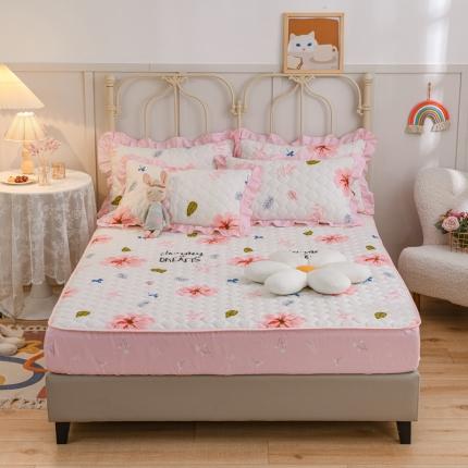 91家纺网 家纺一手货源 找家纺 （总）爱妮玖玖 2022新款全棉印花夹棉床笠