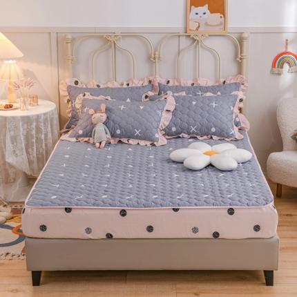 91家纺网 家纺一手货源 找家纺 （总）爱妮玖玖 2022新款全棉印花夹棉床笠