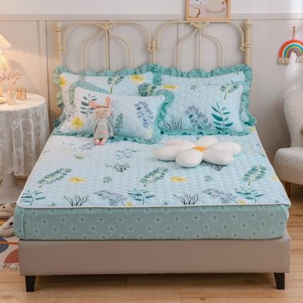 91家纺网 家纺一手货源 找家纺 （总）爱妮玖玖 2022新款全棉印花夹棉床笠