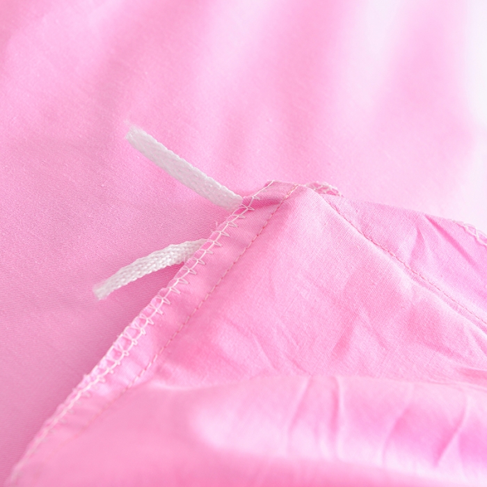 91家纺网 家纺一手货源 找家纺 极梦2025新款40S纯棉长绒棉纯色全棉四件套喷气三件套 粉紫色