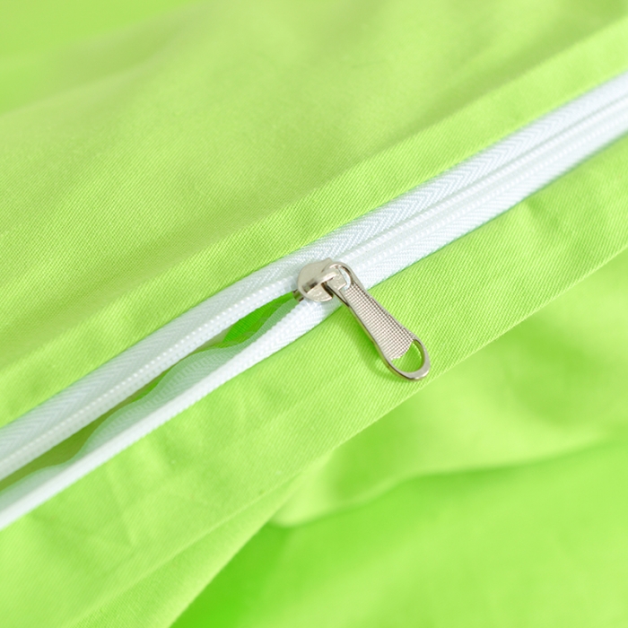 91家纺网 家纺一手货源 找家纺 极梦2025新款40S纯棉长绒棉纯色全棉四件套喷气三件套 果绿色