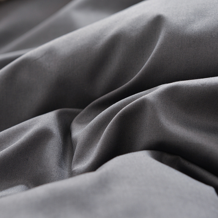 91家纺网 家纺一手货源 找家纺 极梦2025新款40S纯棉长绒棉纯色全棉四件套喷气三件套 深灰