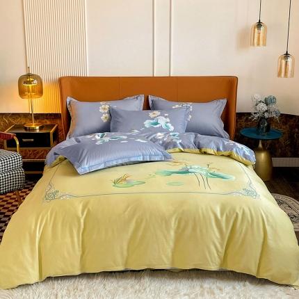 91家纺网 家纺一手货源 找家纺 （总）金爱家 2023新款大版13372全棉花卉系列四件套