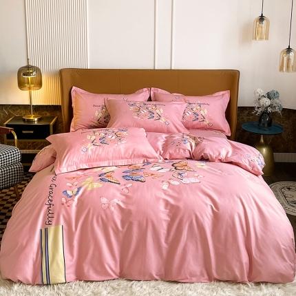 91家纺网 家纺一手货源 找家纺 （总）金爱家 2023新款大版13372全棉花卉系列四件套