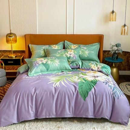 91家纺网 家纺一手货源 找家纺 （总）金爱家 2023新款大版13372全棉花卉系列四件套