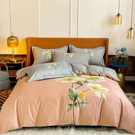 91家纺网 家纺一手货源 找家纺 （总）金爱家 2023新款大版13372全棉花卉系列四件套