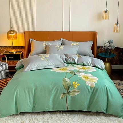 91家纺网 家纺一手货源 找家纺 （总）金爱家 2023新款大版13372全棉花卉系列四件套