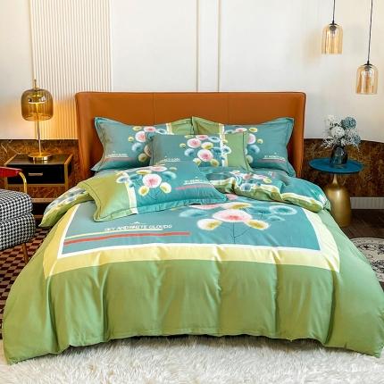 91家纺网 家纺一手货源 找家纺 （总）金爱家 2023新款大版13372全棉花卉系列四件套