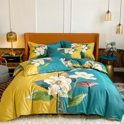 91家纺网 家纺一手货源 找家纺 （总）金爱家 2023新款大版13372全棉花卉系列四件套