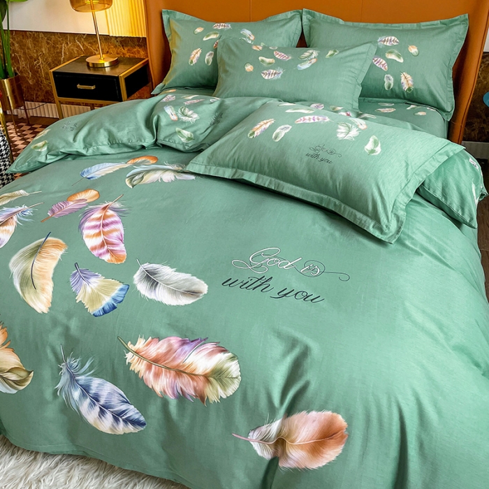 91家纺网 家纺一手货源 找家纺 （总）金爱家 2023新款大版13372全棉花卉系列四件套