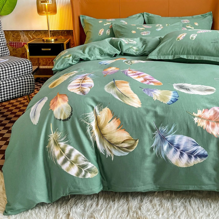 91家纺网 家纺一手货源 找家纺 （总）金爱家 2023新款大版13372全棉花卉系列四件套