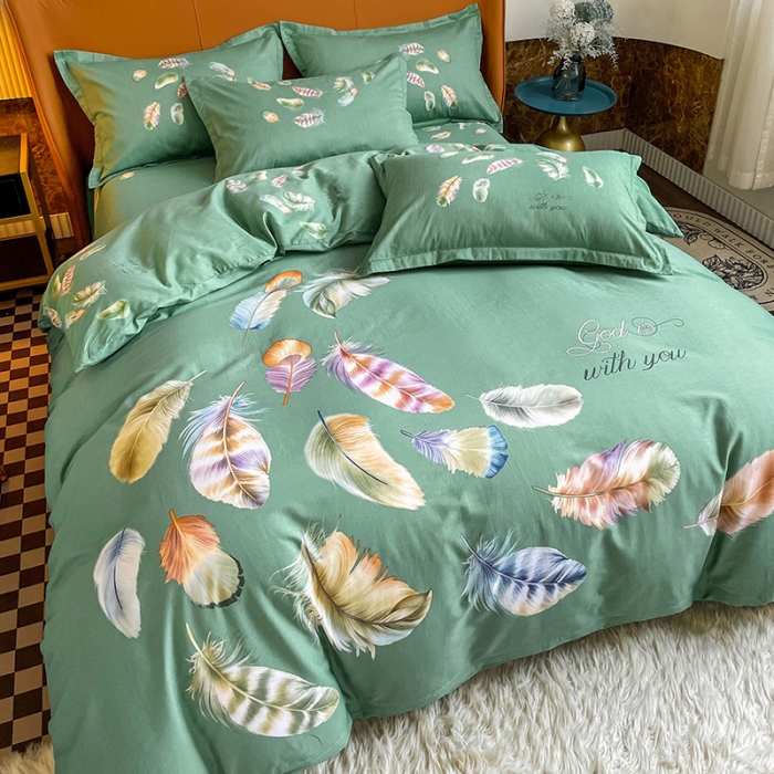 91家纺网 家纺一手货源 找家纺 （总）金爱家 2023新款大版13372全棉花卉系列四件套