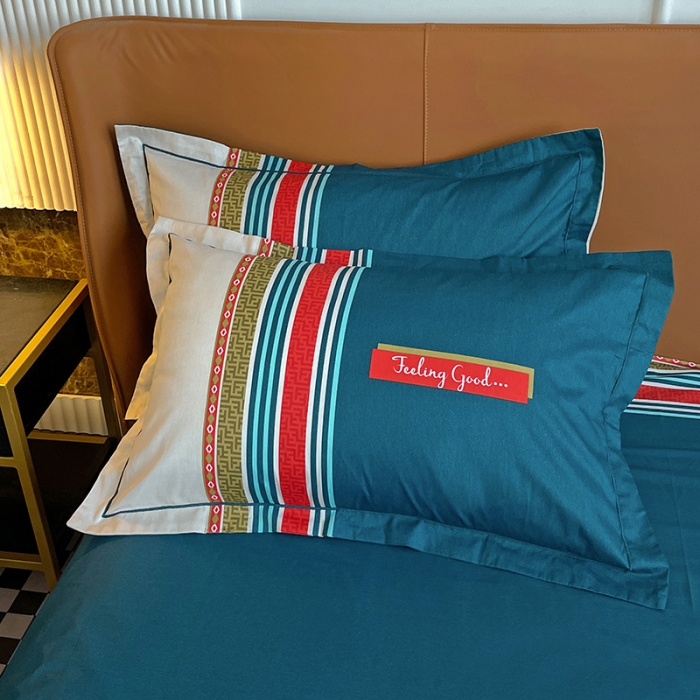 91家纺网 家纺一手货源 找家纺 金爱家 2023新款大版13372全棉花卉系列四件套 梵尼