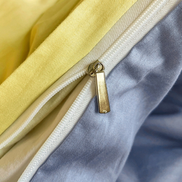 91家纺网 家纺一手货源 找家纺 金爱家 2023新款大版13372全棉花卉系列四件套 湖光春晓黄