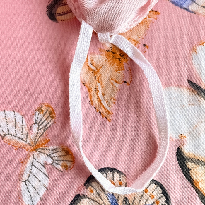 91家纺网 家纺一手货源 找家纺 金爱家 2023新款大版13372全棉花卉系列四件套 蝴蝶粉