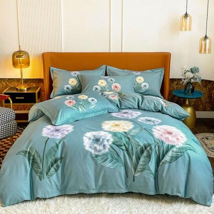 金爱家 2023新款大版13372全棉花卉系列四件套 俏佳人兰