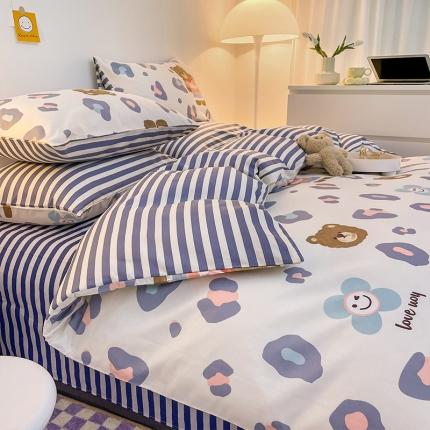 91家纺网 家纺一手货源 找家纺 （总）安哆啦 2022春夏新款13372全棉四件套