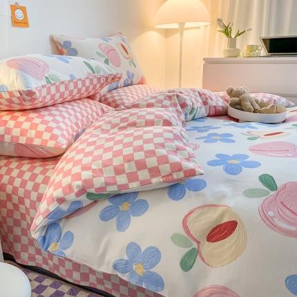 91家纺网 家纺一手货源 找家纺 （总）安哆啦 2022春夏新款13372全棉四件套