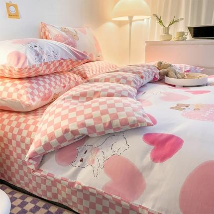 91家纺网 家纺一手货源 找家纺 （总）安哆啦 2022春夏新款13372全棉四件套