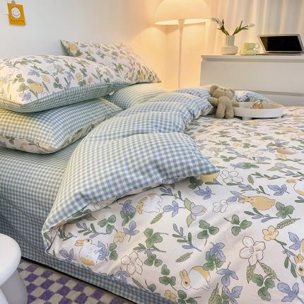 91家纺网 家纺一手货源 找家纺 （总）安哆啦 2022春夏新款13372全棉四件套