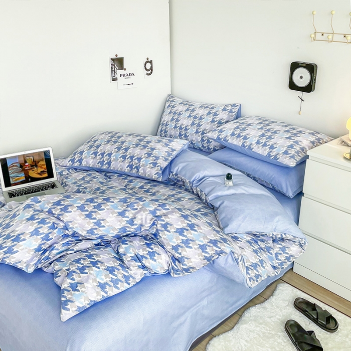 91家纺网 家纺一手货源 找家纺 安哆啦 2022春夏新款13372全棉四件套 初遇