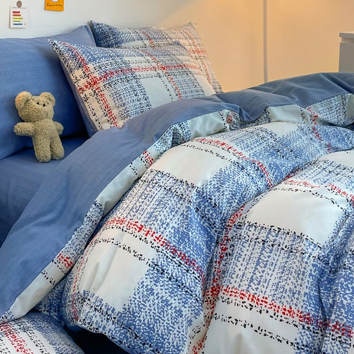 91家纺网 家纺一手货源 找家纺 安哆啦 2022春夏新款13372全棉四件套 蓝色梦境