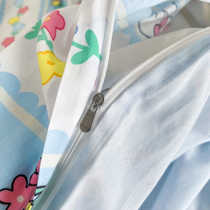 91家纺网 家纺一手货源 找家纺 安哆啦 2022春夏新款13372全棉四件套 奶糖小兔