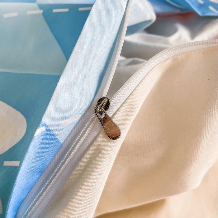 91家纺网 家纺一手货源 找家纺 安哆啦 2022春夏新款13372全棉四件套 牛奶贝贝