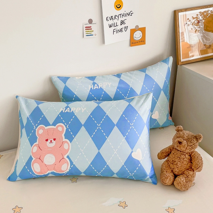 91家纺网 家纺一手货源 找家纺 安哆啦 2022春夏新款13372全棉四件套 牛奶贝贝