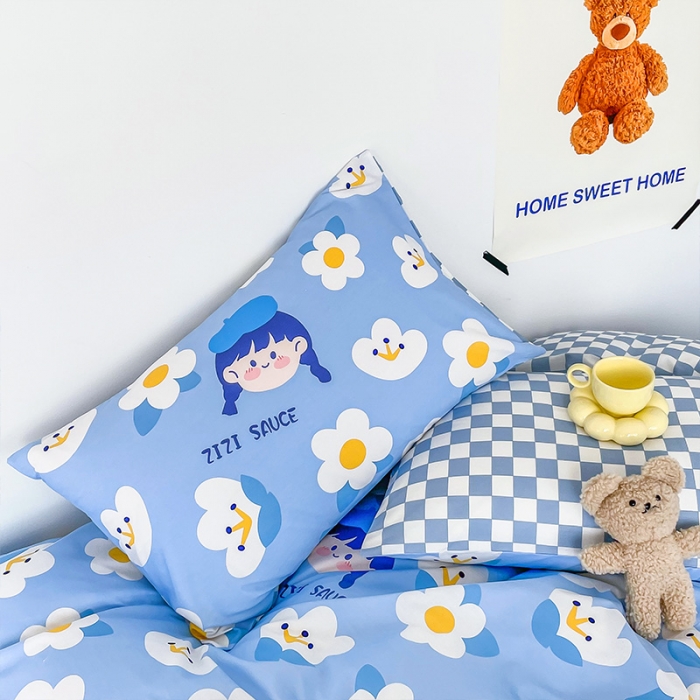 91家纺网 家纺一手货源 找家纺 安哆啦 2022春夏新款13372全棉四件套 小爱同学