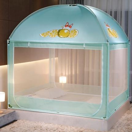 91家纺网 家纺一手货源 找家纺 飞轮海蚊帐 新款圆顶防摔坐床蚊帐MZ-02 薄荷绿