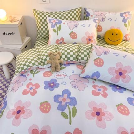 安哆啦 2022春夏新款13372全棉单被套 花间徜徉