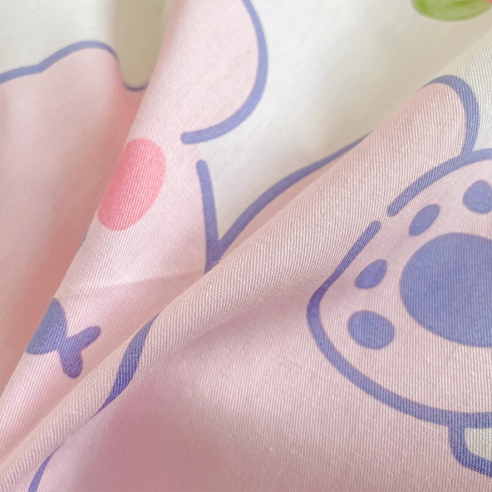 91家纺网 家纺一手货源 找家纺 安哆啦 2022春夏新款13372全棉单被套 花间徜徉