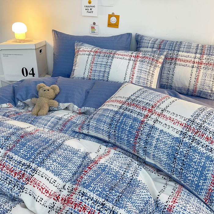 91家纺网 家纺一手货源 找家纺 安哆啦 2022春夏新款13372全棉单被套 蓝色梦境