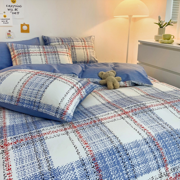 91家纺网 家纺一手货源 找家纺 安哆啦 2022春夏新款13372全棉单被套 蓝色梦境