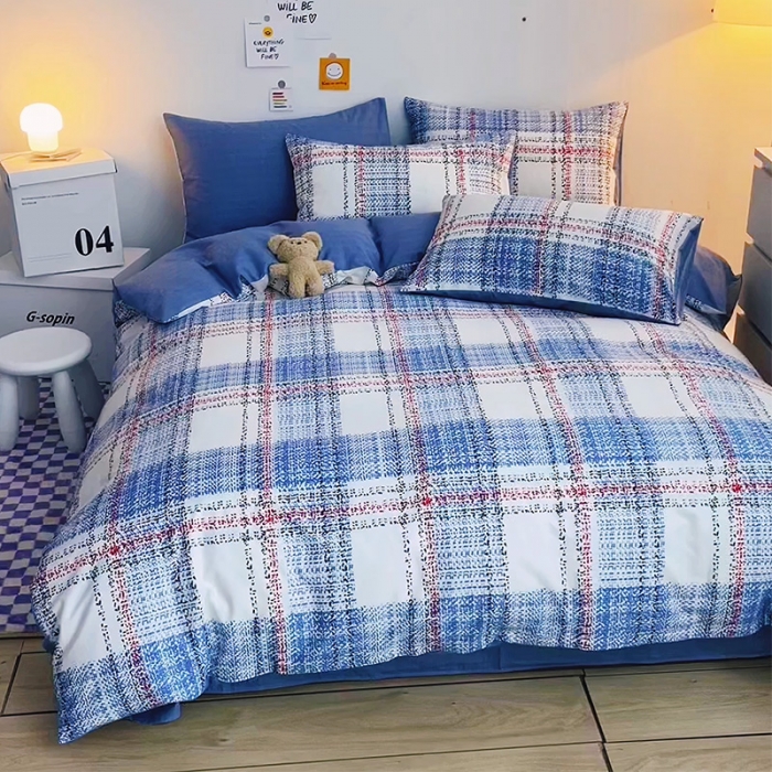 91家纺网 家纺一手货源 找家纺 安哆啦 2022春夏新款13372全棉单被套 蓝色梦境