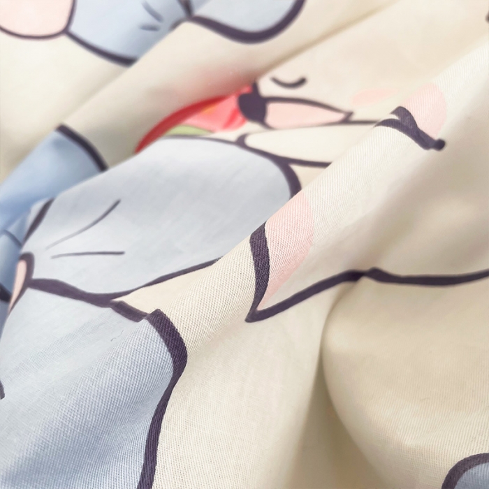 91家纺网 家纺一手货源 找家纺 安哆啦 2022春夏新款13372全棉单被套 洛丽熊