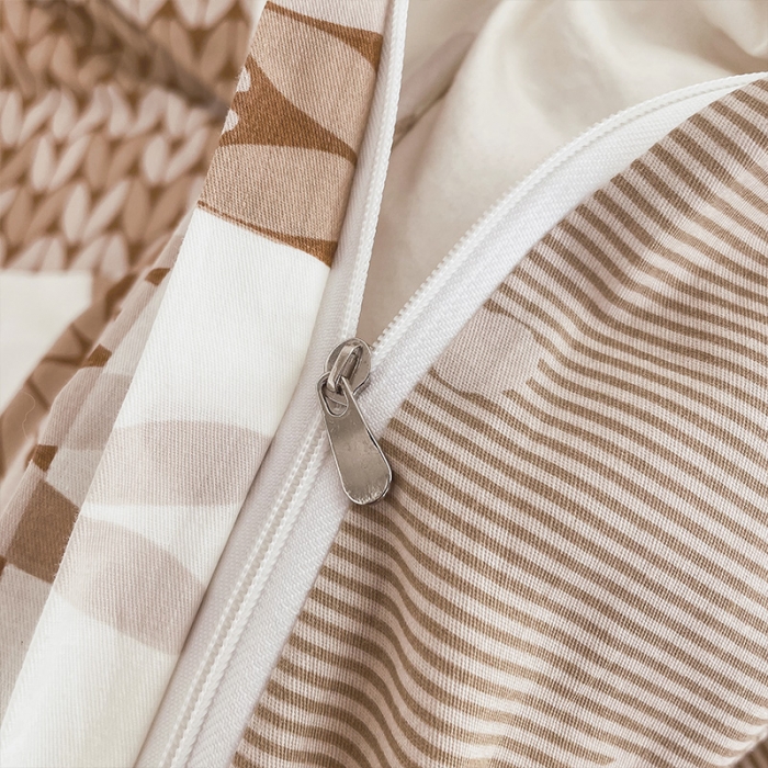 91家纺网 家纺一手货源 找家纺 安哆啦 2022春夏新款13372全棉单被套 瓦尔登.咖