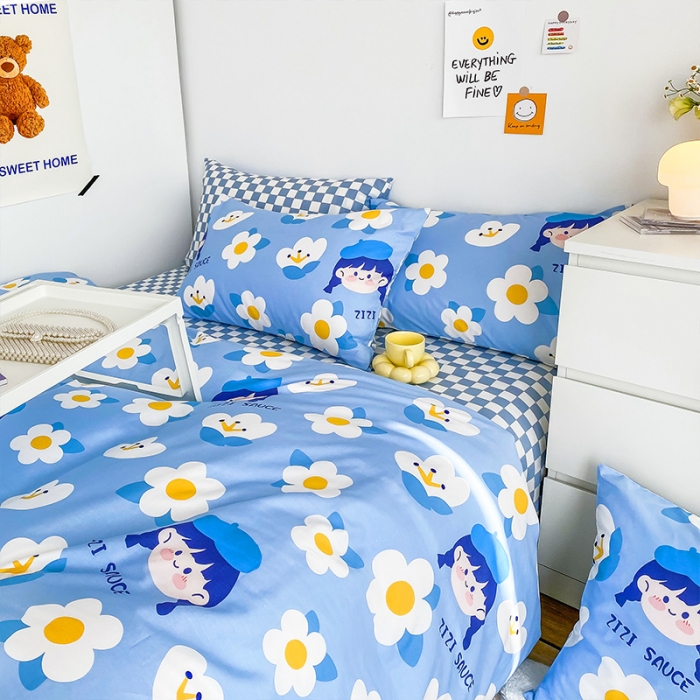 91家纺网 家纺一手货源 找家纺 安哆啦 2022春夏新款13372全棉单被套 小爱同学