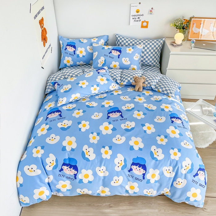 91家纺网 家纺一手货源 找家纺 安哆啦 2022春夏新款13372全棉单被套 小爱同学