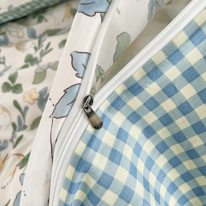 91家纺网 家纺一手货源 找家纺 安哆啦 2022春夏新款13372全棉单被套 悠眠花房