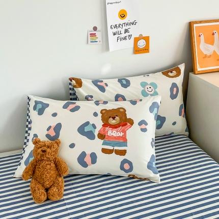 91家纺网 家纺一手货源 找家纺 （总）安哆啦 2022春夏新款13372全棉单枕套一对