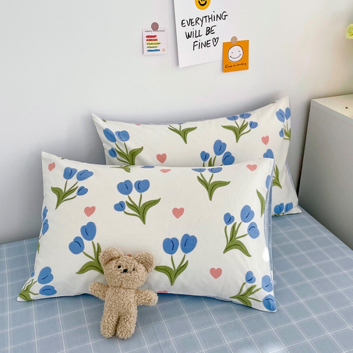 91家纺网 家纺一手货源 找家纺 （总）安哆啦 2022春夏新款13372全棉单枕套一对