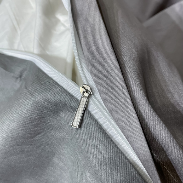 91家纺网 家纺一手货源 找家纺 金爱家 2023新款全棉13372简约条格四件套 生活情调